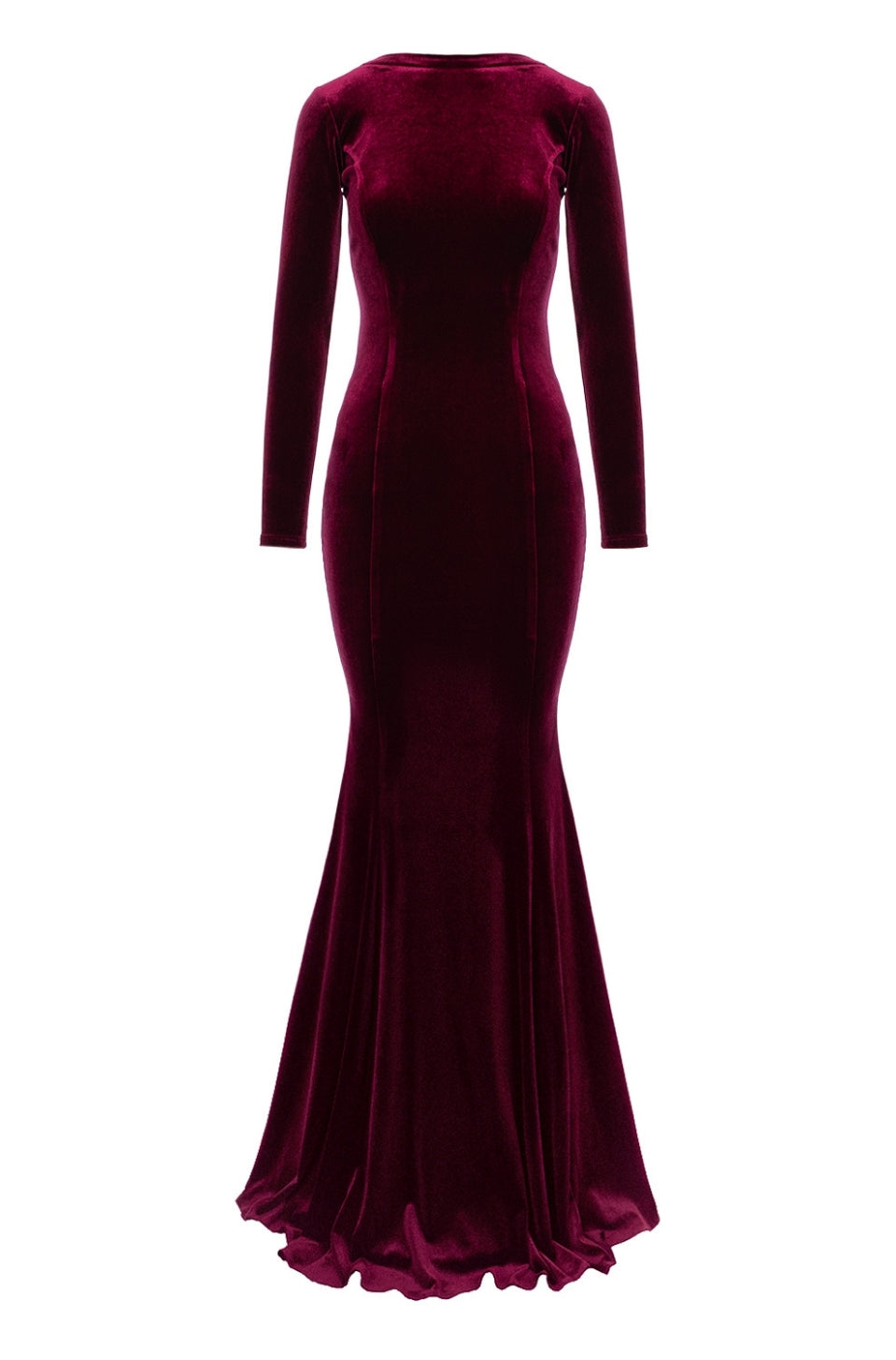 Melbourne Velvet Gown in Burgundy