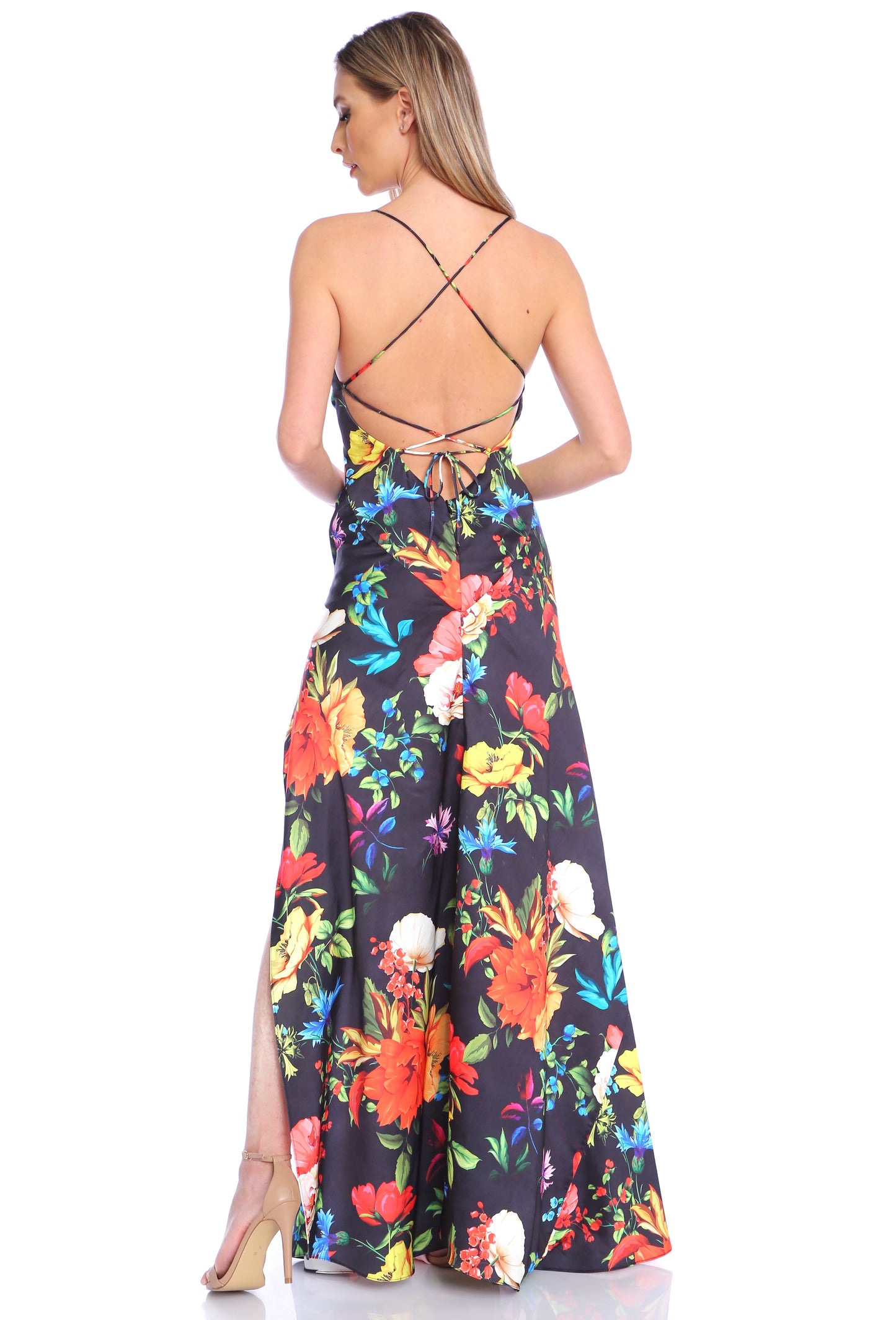 Seville Satin Maxi in Veracruz Print