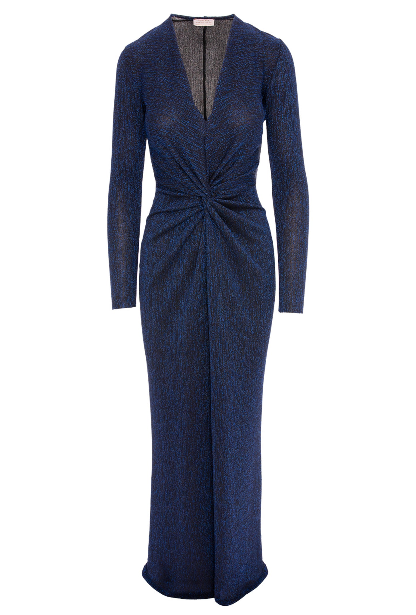 Mallorca Glitter Slinky Jersey Maxi Dress In Navy