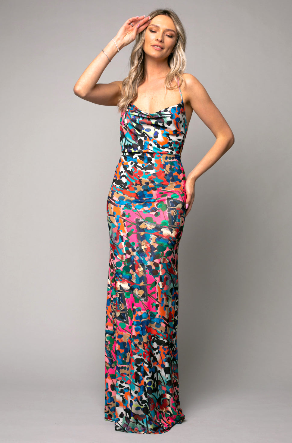 Tulum Maxi Jersey Dress In Barcelona Print