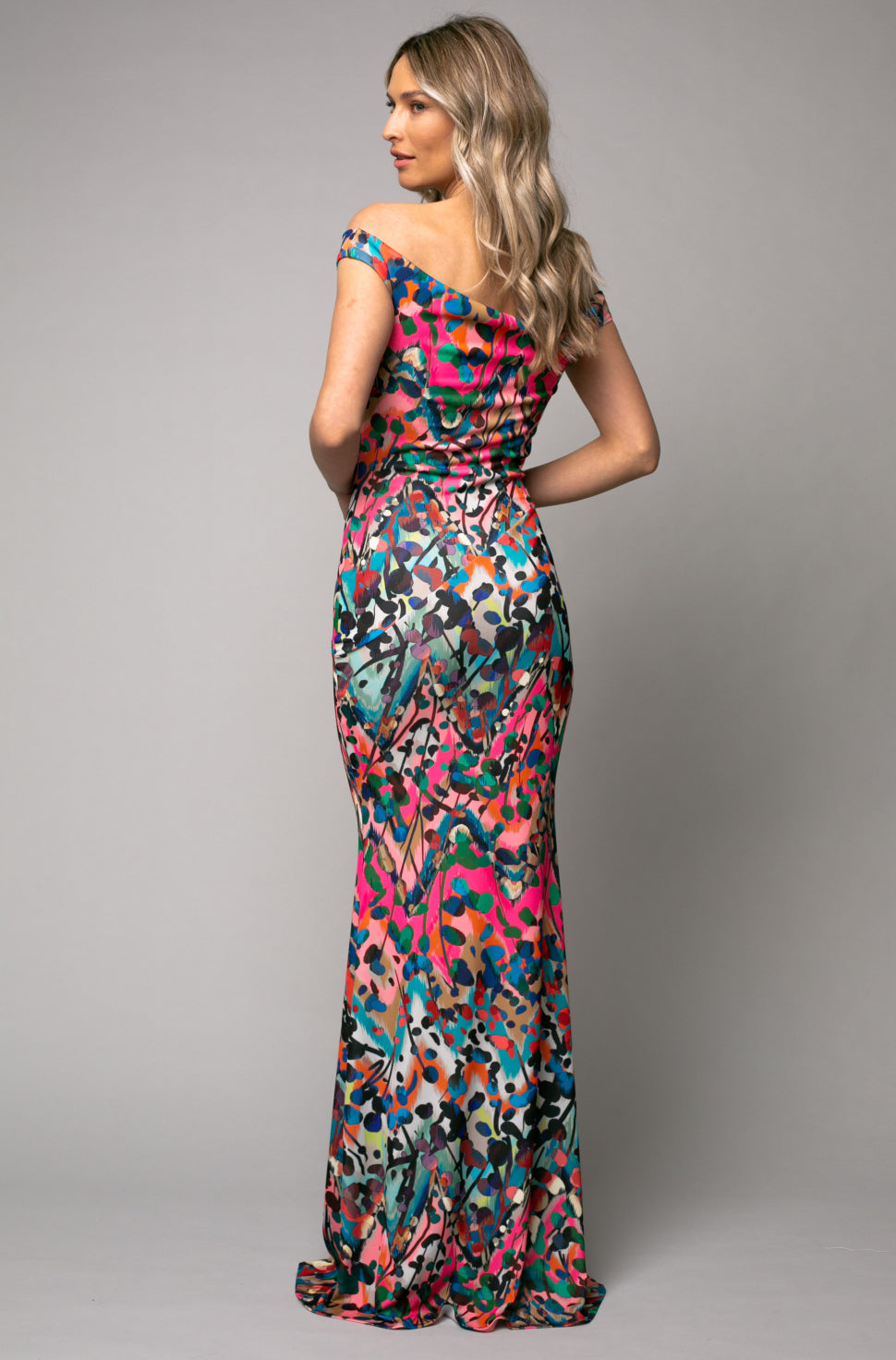 Venice Maxi Jersey Dress In Barcelona Print