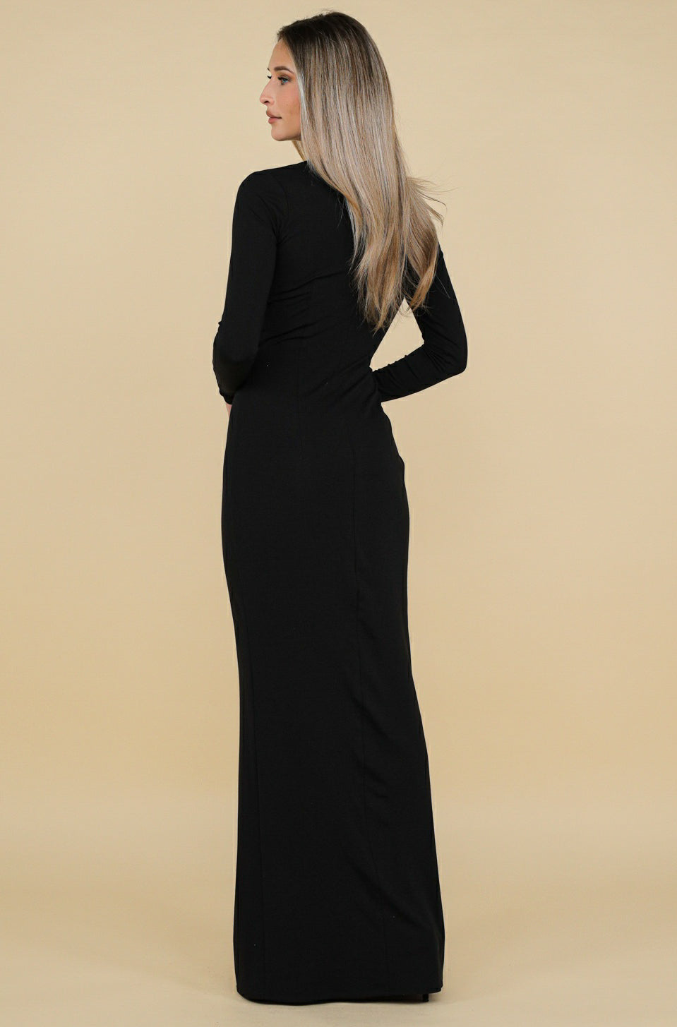 Mallorca Jersey Maxi Dress in Black