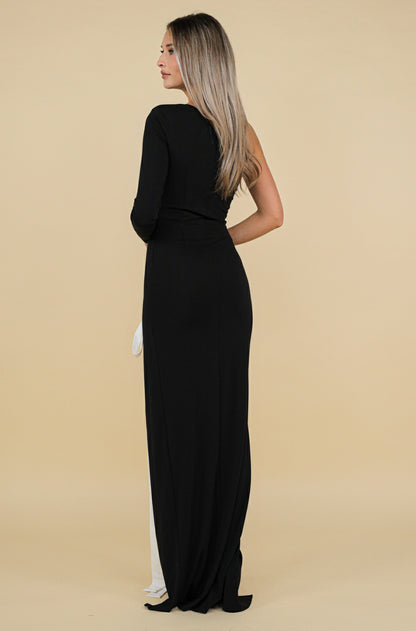 Manhattan Jersey Maxi Dress With Bow Detail