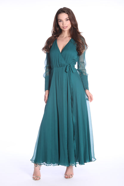 Chianti Midi Silk Dark Green
