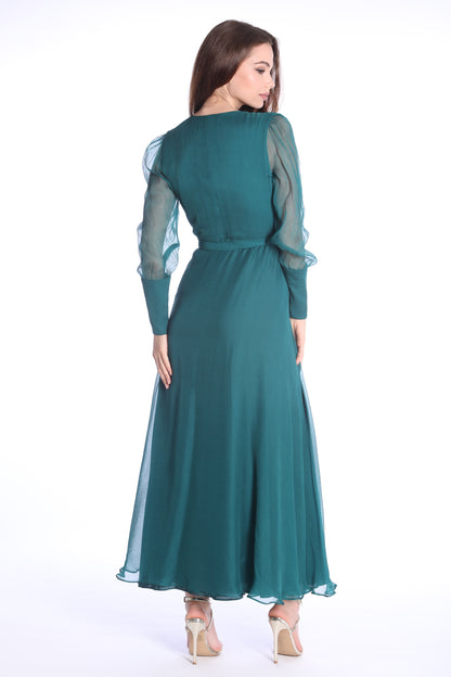 Chianti Midi Silk Dark Green