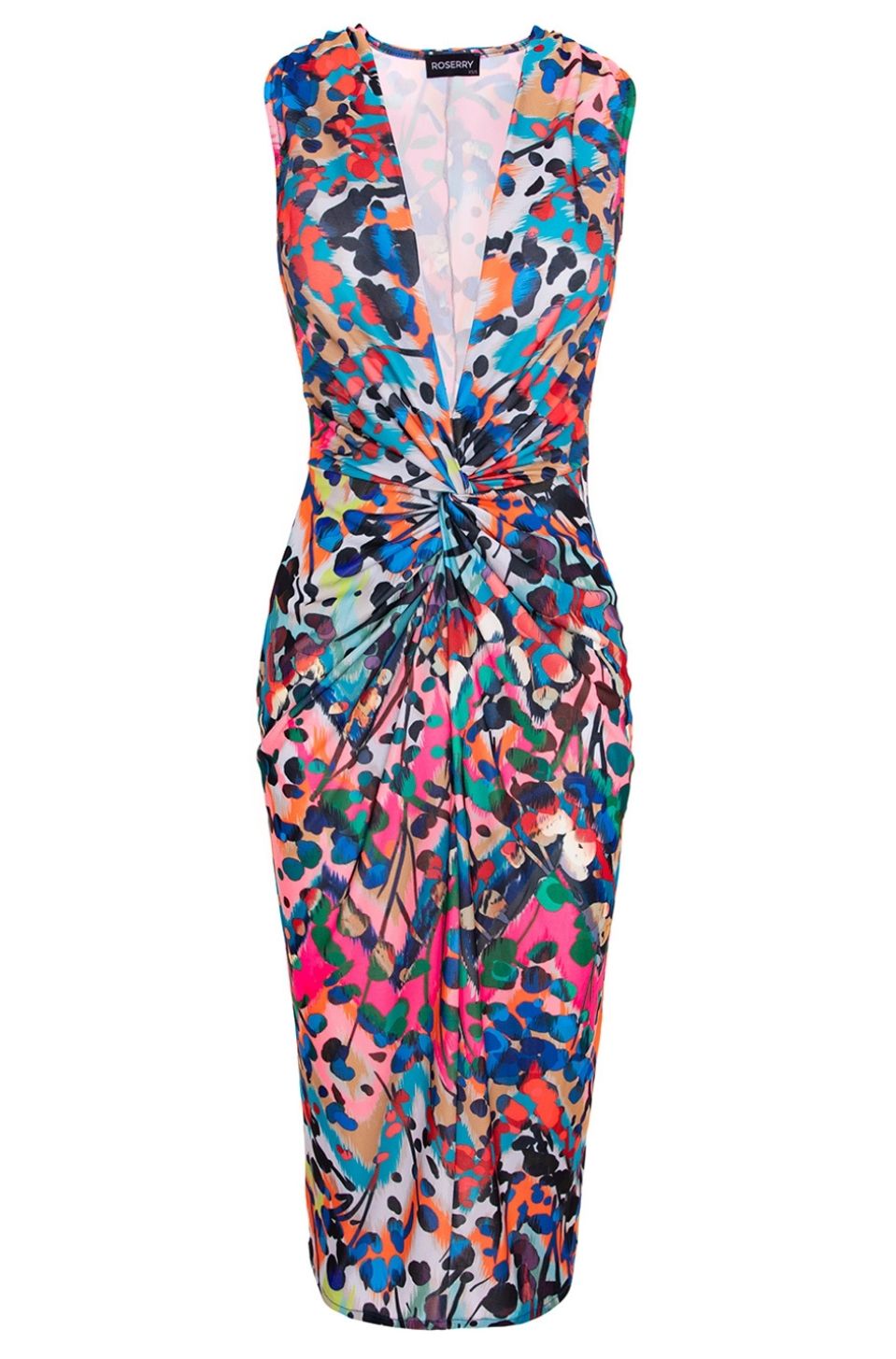 Mallorca Sleeveless Jersey Midi Dress In Barcelona Print
