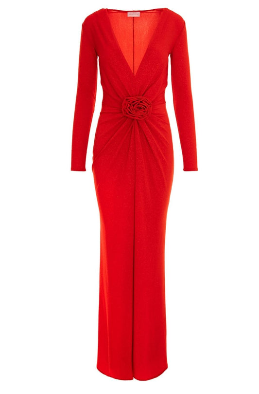 Mallorca Lurex Jersey Maxi Red