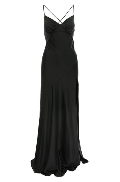 Seville Satin Maxi In Black
