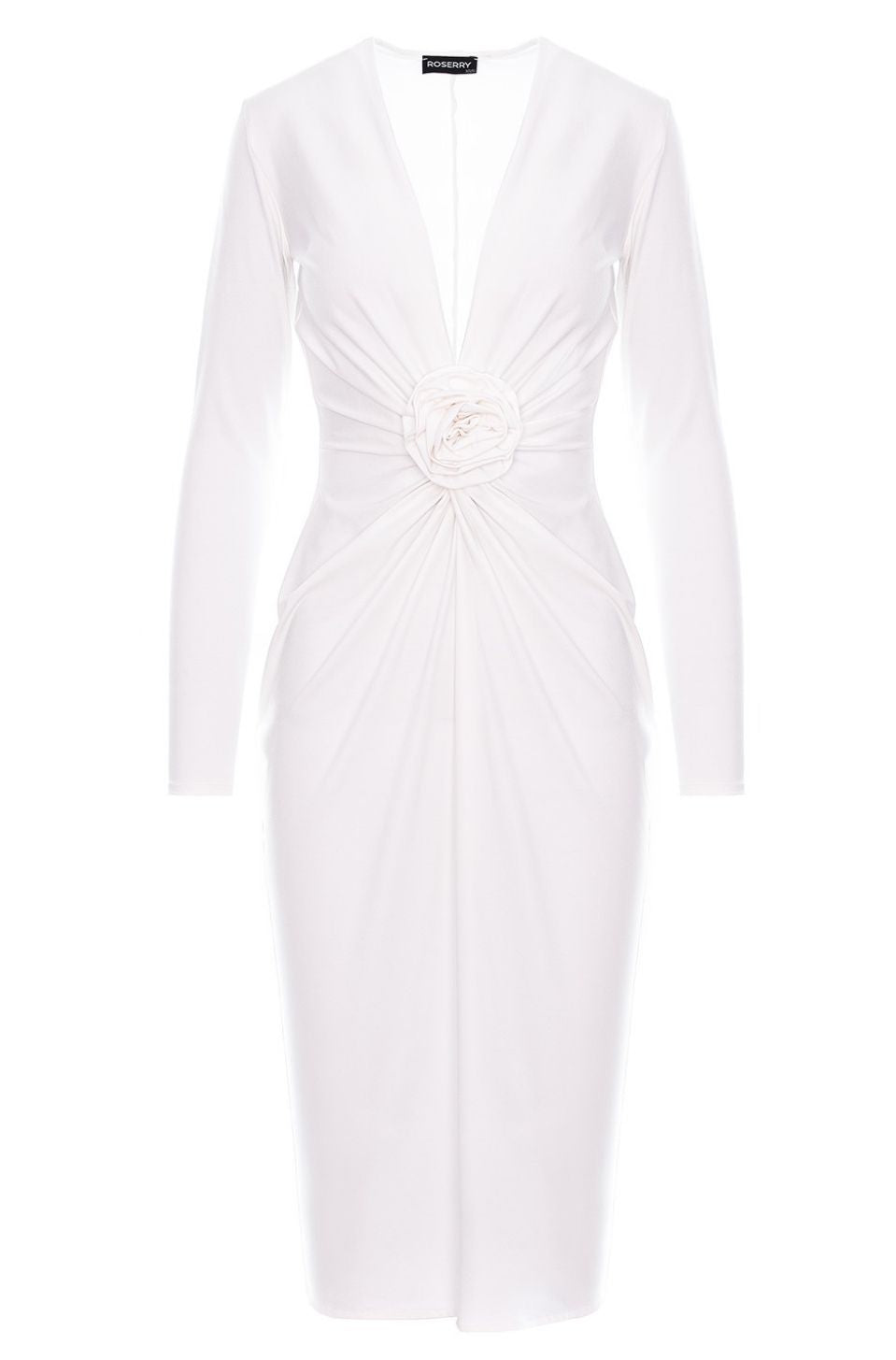 Mallorca Jersey Midi Dress in Off-White