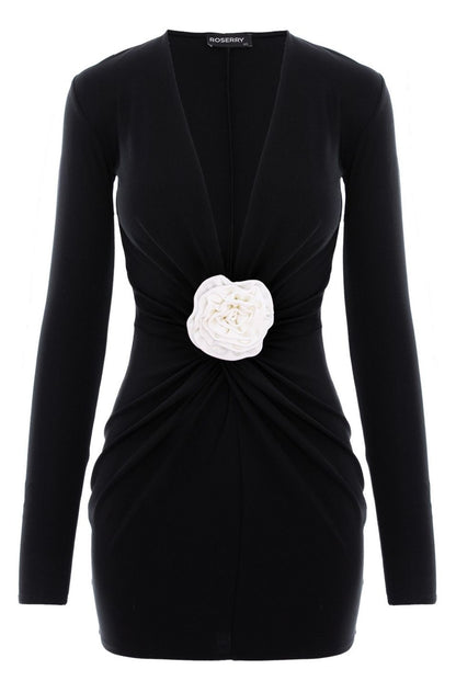 Mallorca Jersey Mini Dress in Black