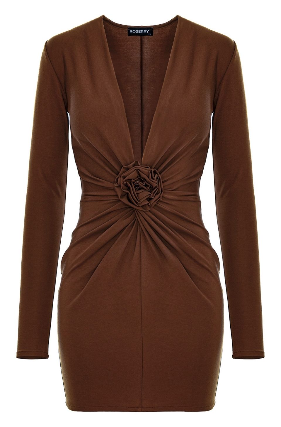 Mallorca Jersey Mini Dress in Mocha