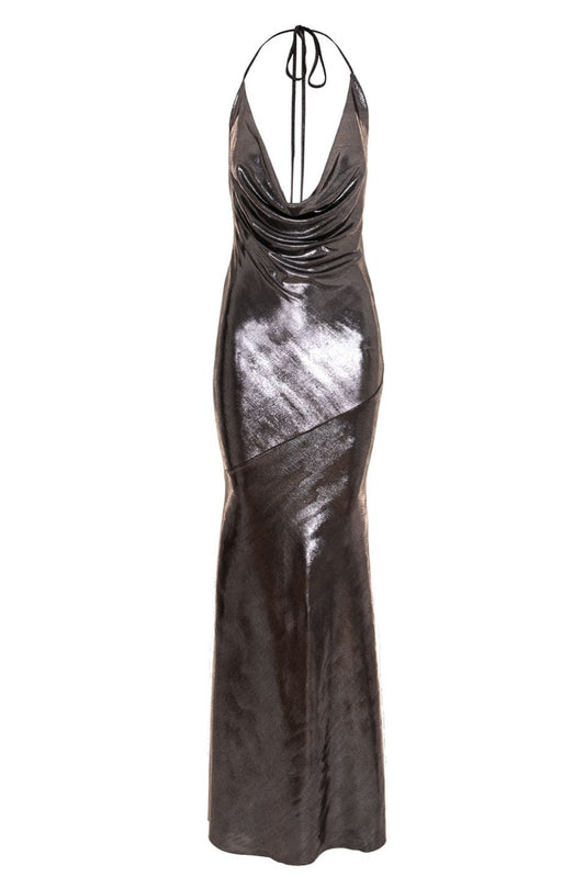 Ibiza Metallic Jersey Maxi Dress