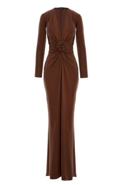 Mallorca Jersey Maxi Dress in Mocha