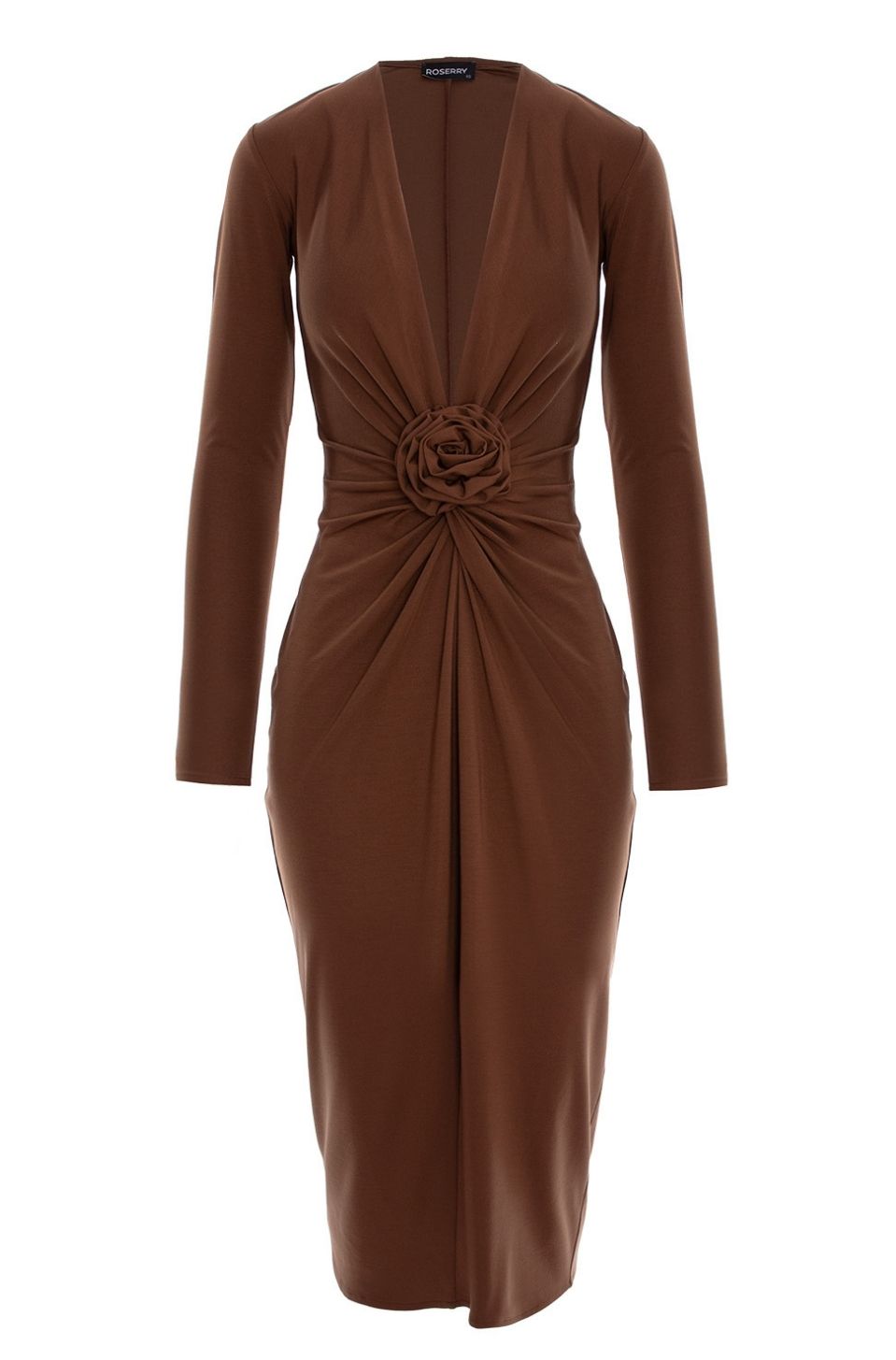Mallorca Jersey Midi Dress in Mocha