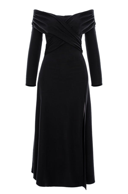 Tuscany Jersey Midi in Black