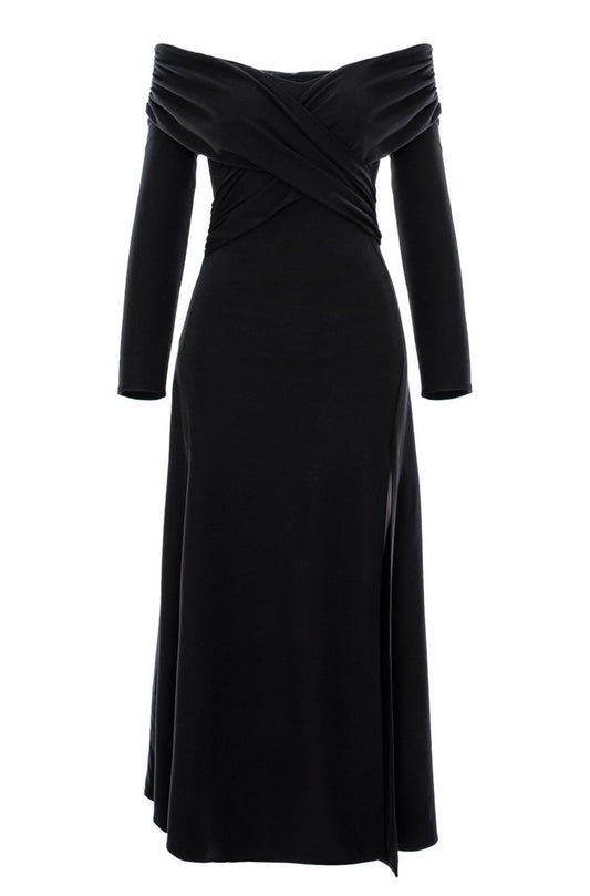 Tuscany Jersey Midi in Black