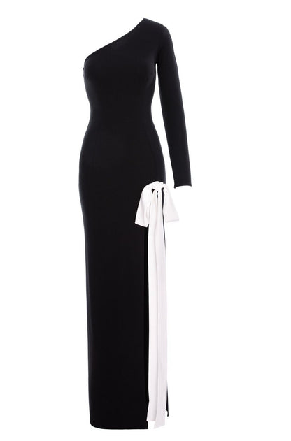 Manhattan Jersey Maxi Dress With Bow Detail