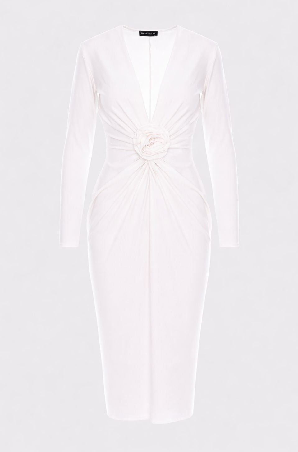 Mallorca Jersey Midi Dress in Off-White