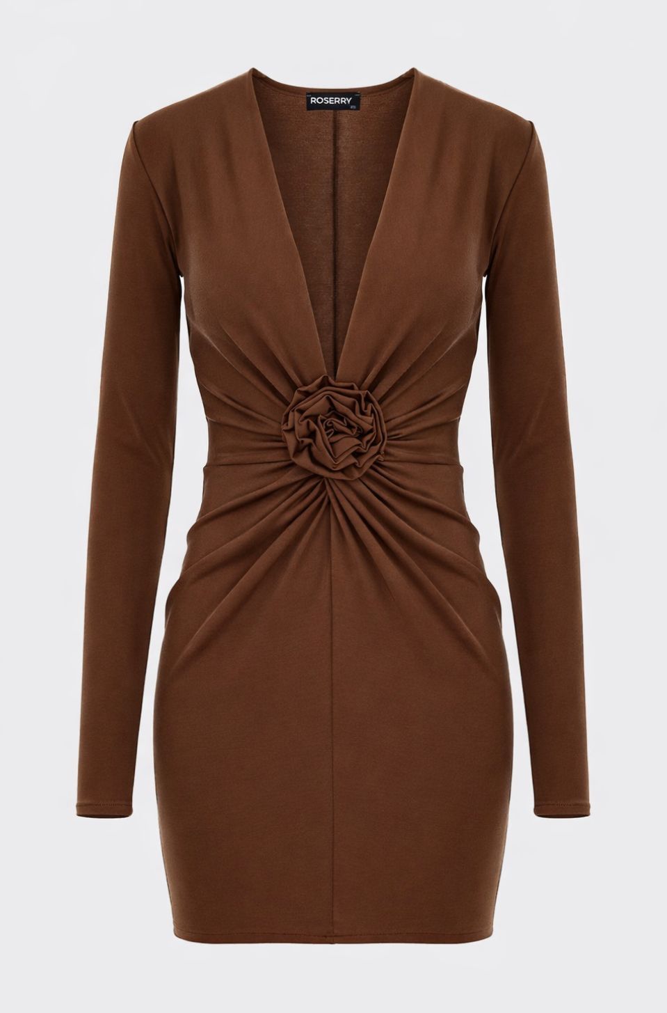 Mallorca Jersey Mini Dress in Mocha