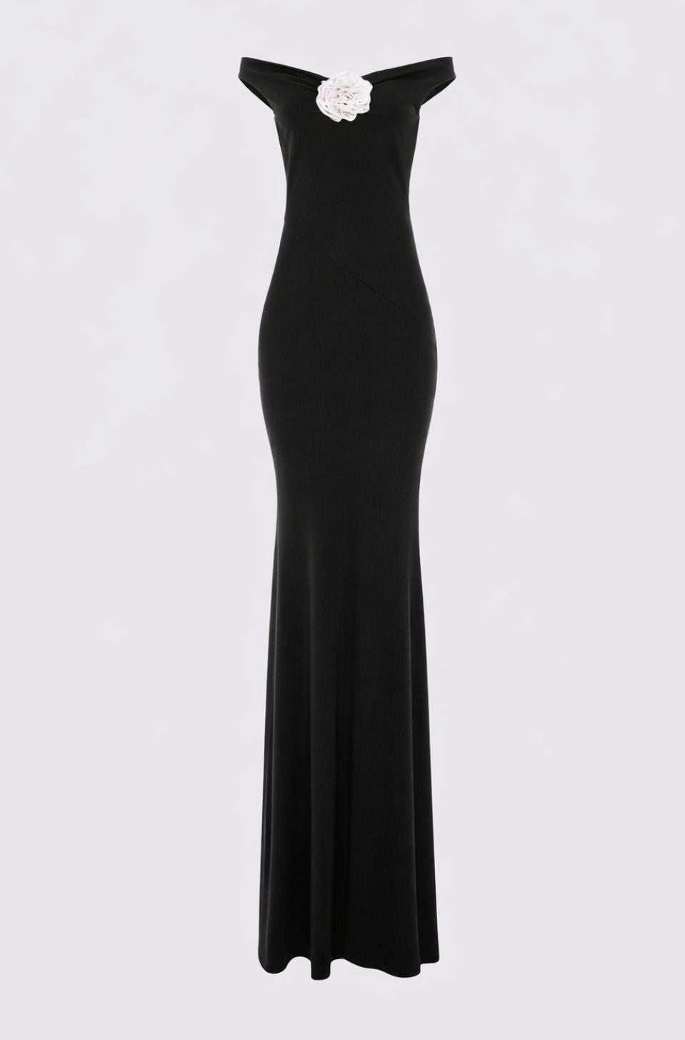 Venice Maxi Jersey Dress In Black