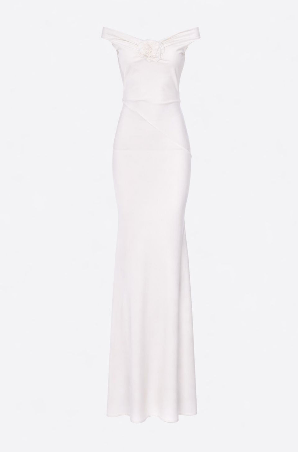 Venice Maxi Jersey Dress In Off White