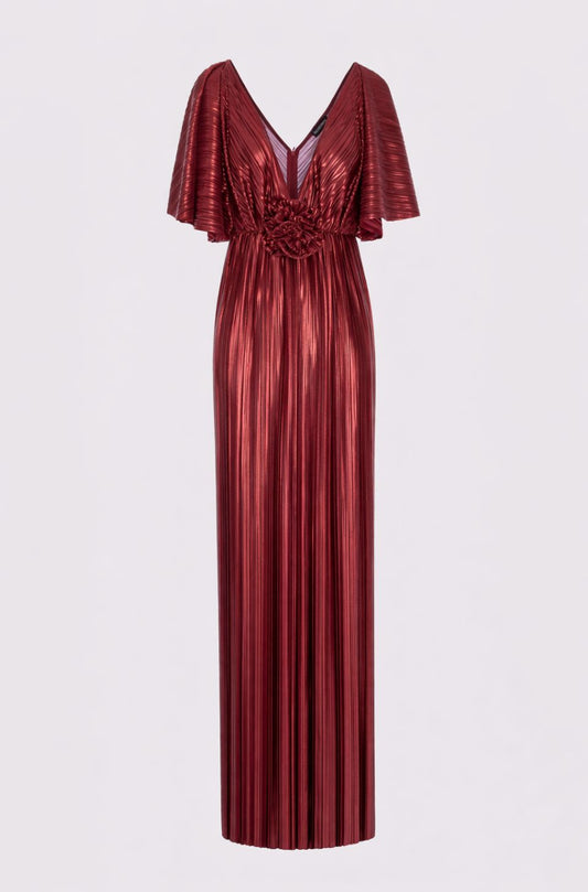 FLORENCE PLEATED BURGUNDY