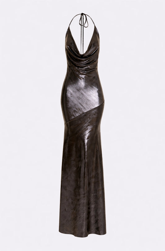 Ibiza Metallic Jersey Maxi Dress