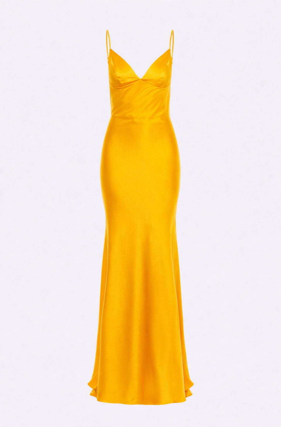 Como Satin Maxi Dress in Yellow