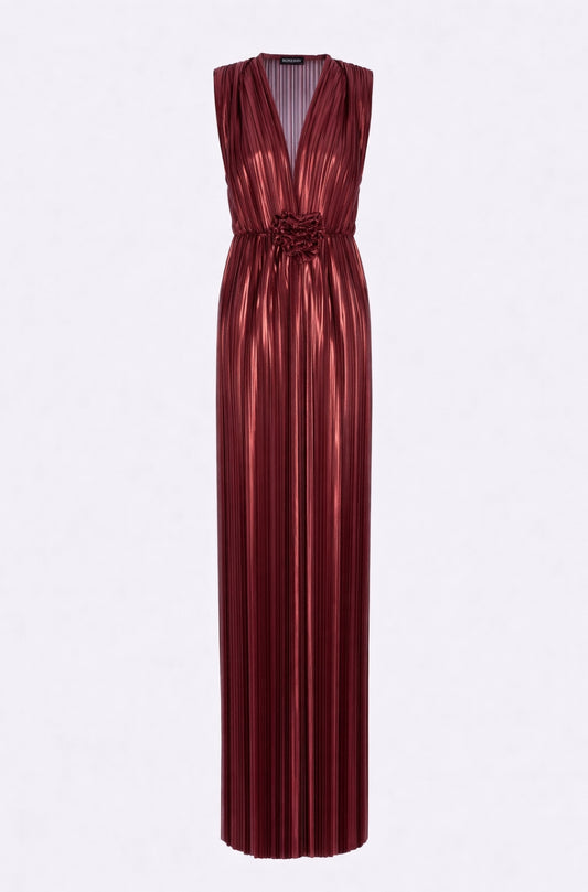 VERONA PLEATED BURGUNDY