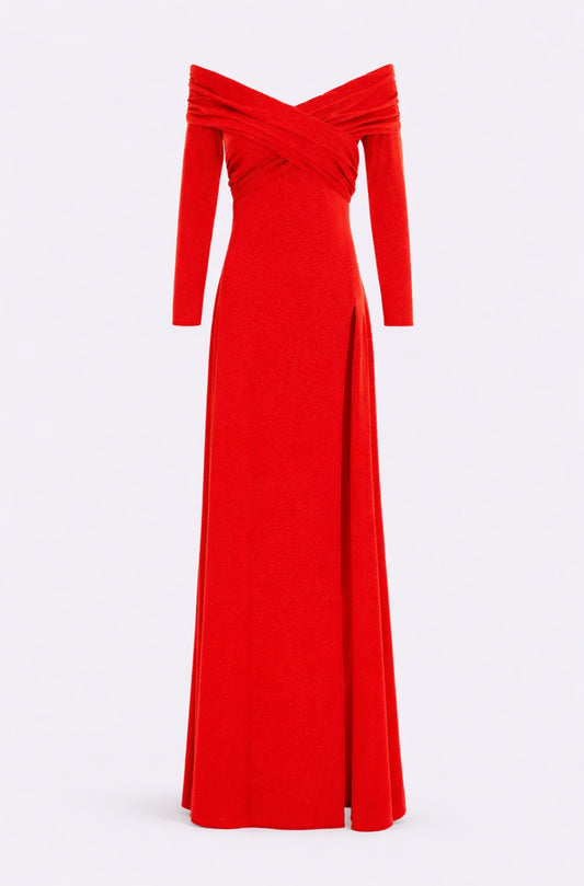 Tuscany Glitter Jersey in Red