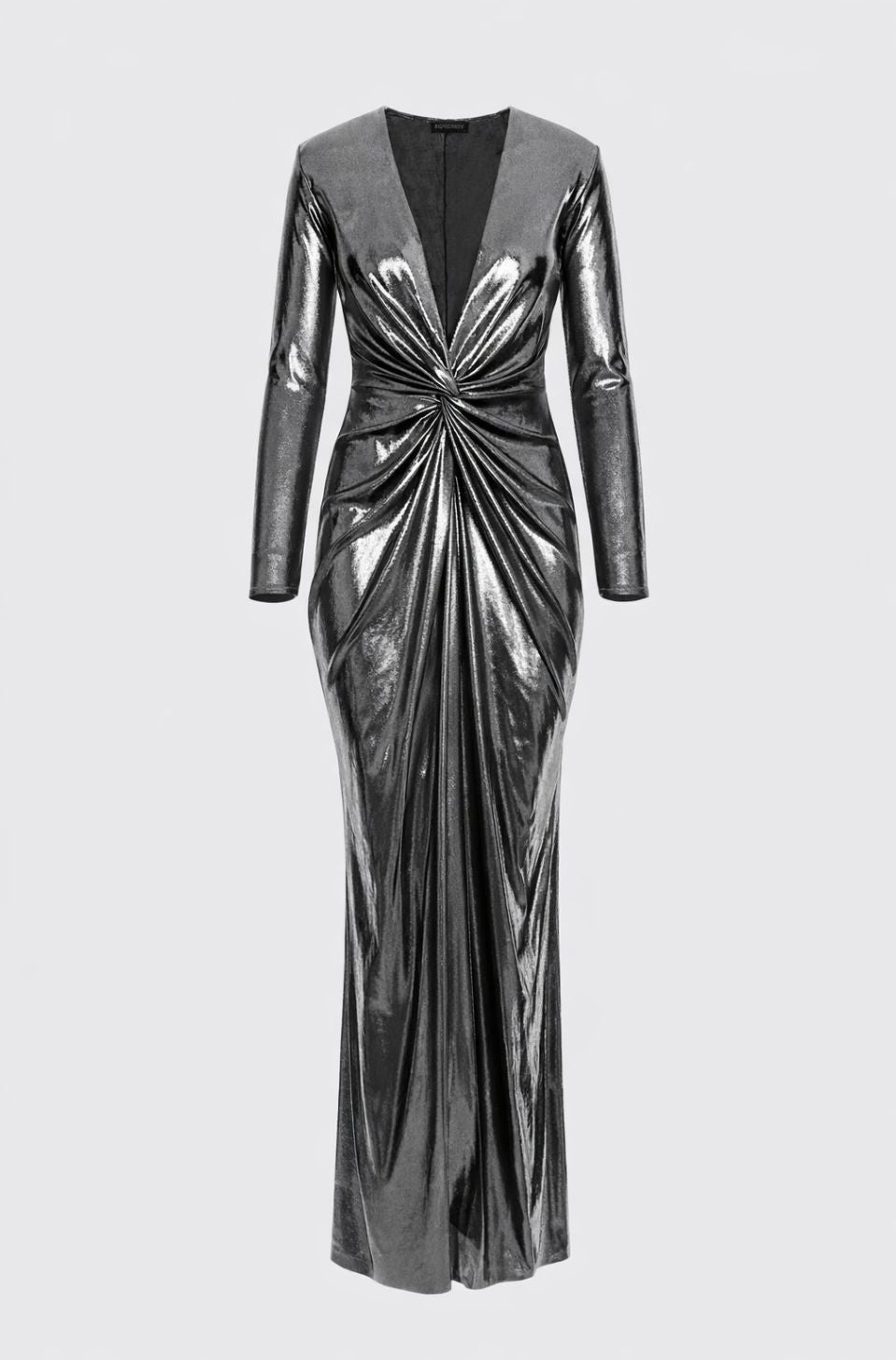 Mallorca Jersey Maxi Dress in Silver