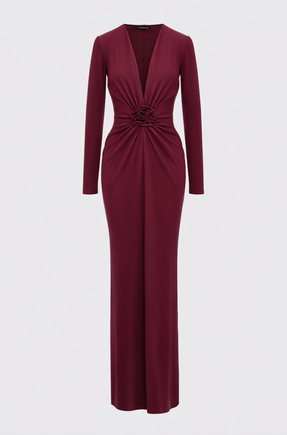 Mallorca Jersey Maxi Dress in Burgundy