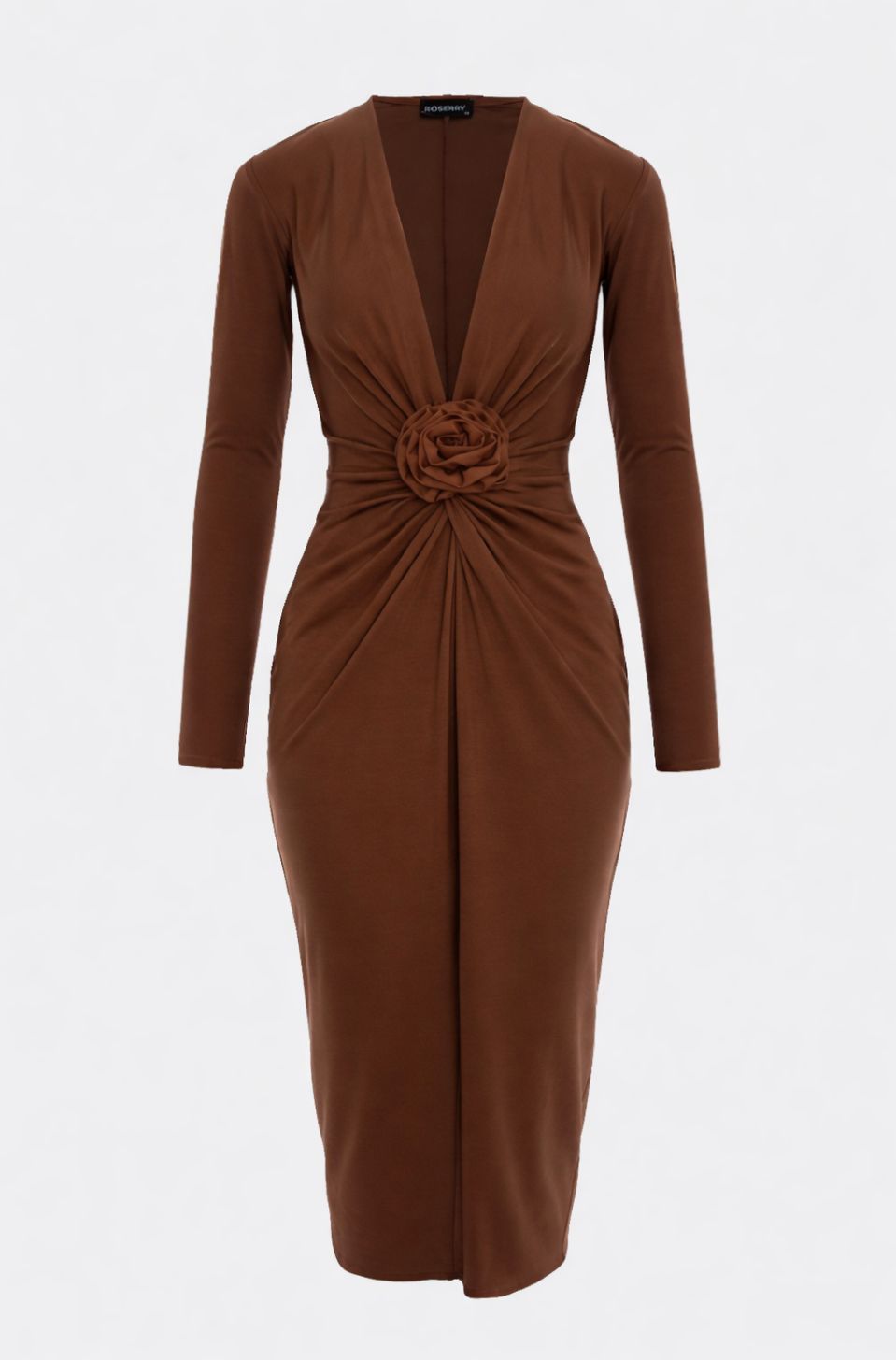 Mallorca Jersey Midi Dress in Mocha