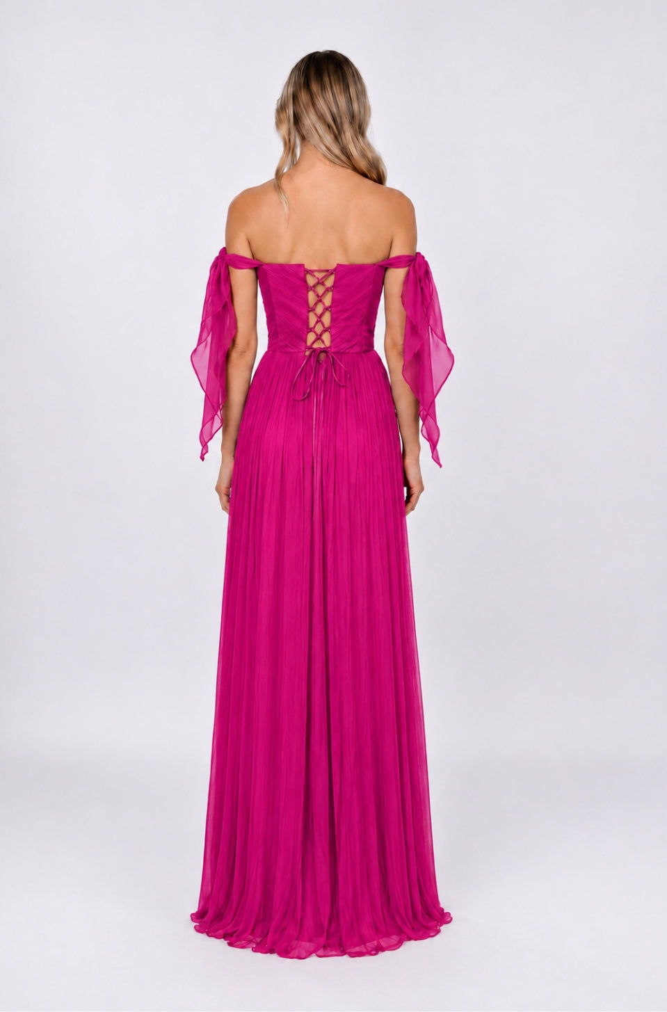 ELIZABETH SILK GOWN FUCHSIA