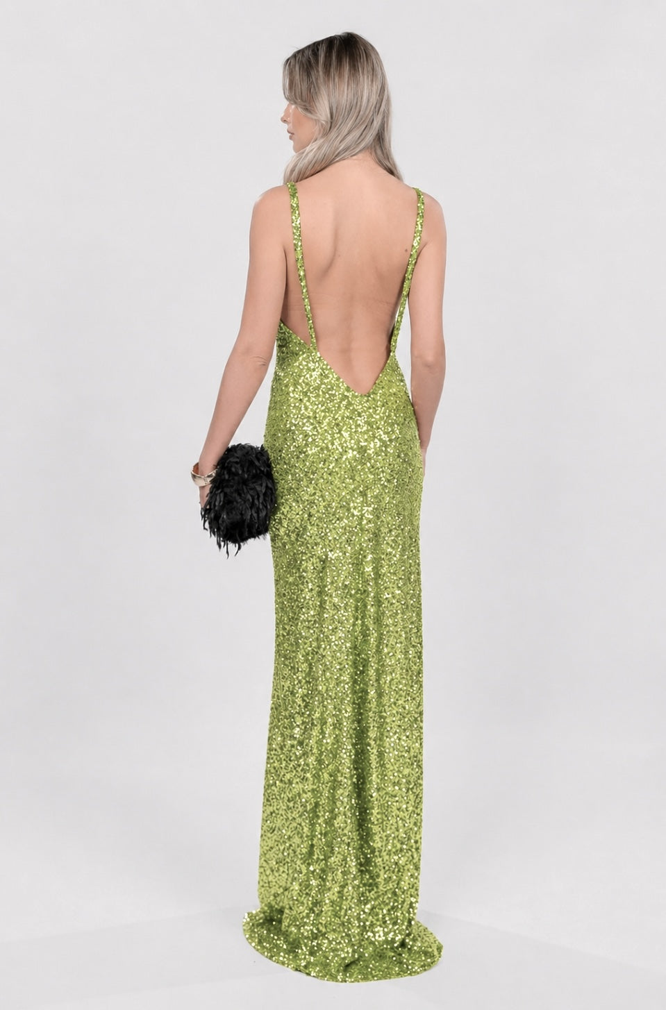 MARGOT SEQUIN MAXI DRESS LIME
