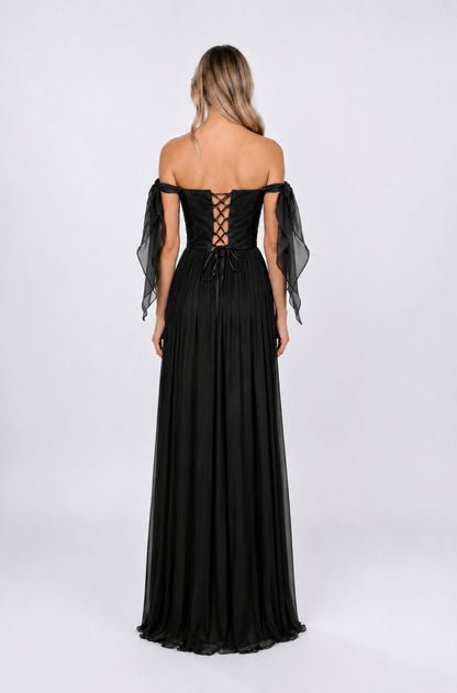 ELIZABETH SILK GOWN BLACK