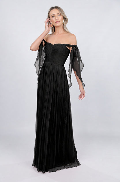 ELIZABETH SILK GOWN BLACK