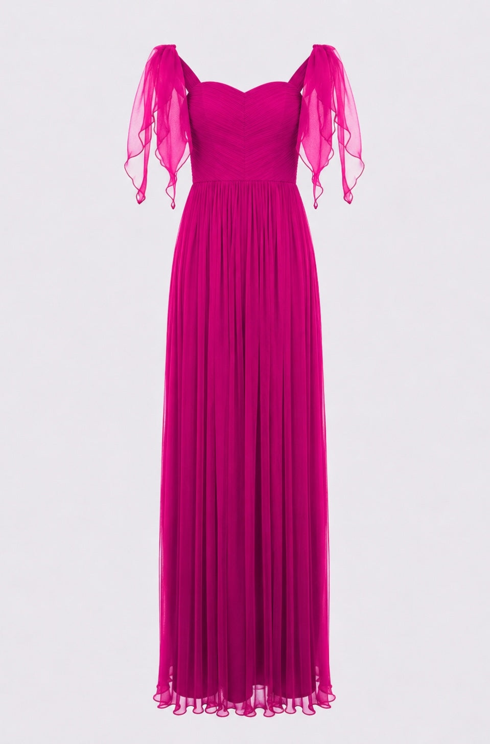 ELIZABETH SILK GOWN FUCHSIA