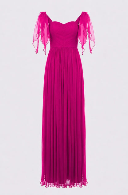 ELIZABETH SILK GOWN FUCHSIA