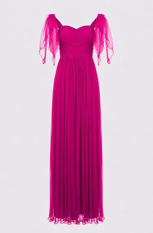 ELIZABETH SILK GOWN FUCHSIA