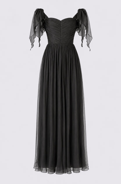 ELIZABETH SILK GOWN BLACK
