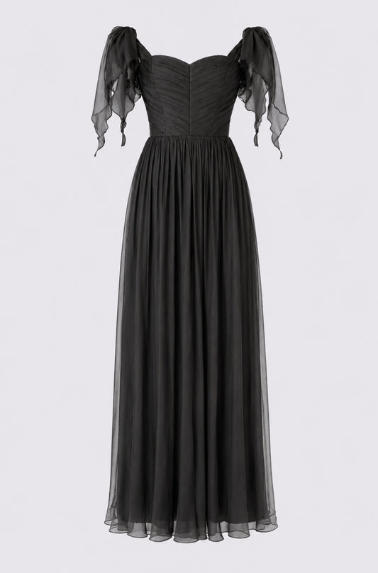 ELIZABETH SILK GOWN BLACK