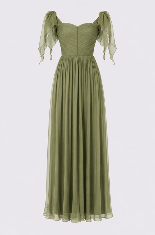 ELIZABETH SILK GOWN KHAKI