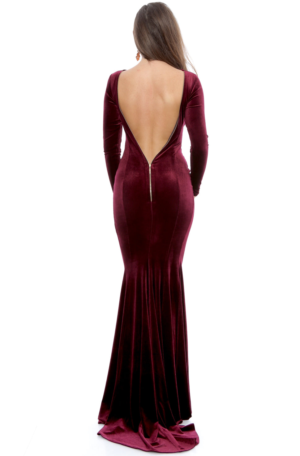 Melbourne Velvet Gown in Burgundy