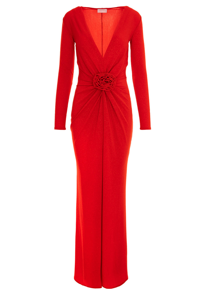 Mallorca Jersey Maxi Dress in Red
