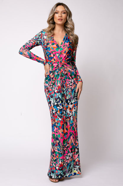 Mallorca Jersey Maxi Dress In Barcelona Print