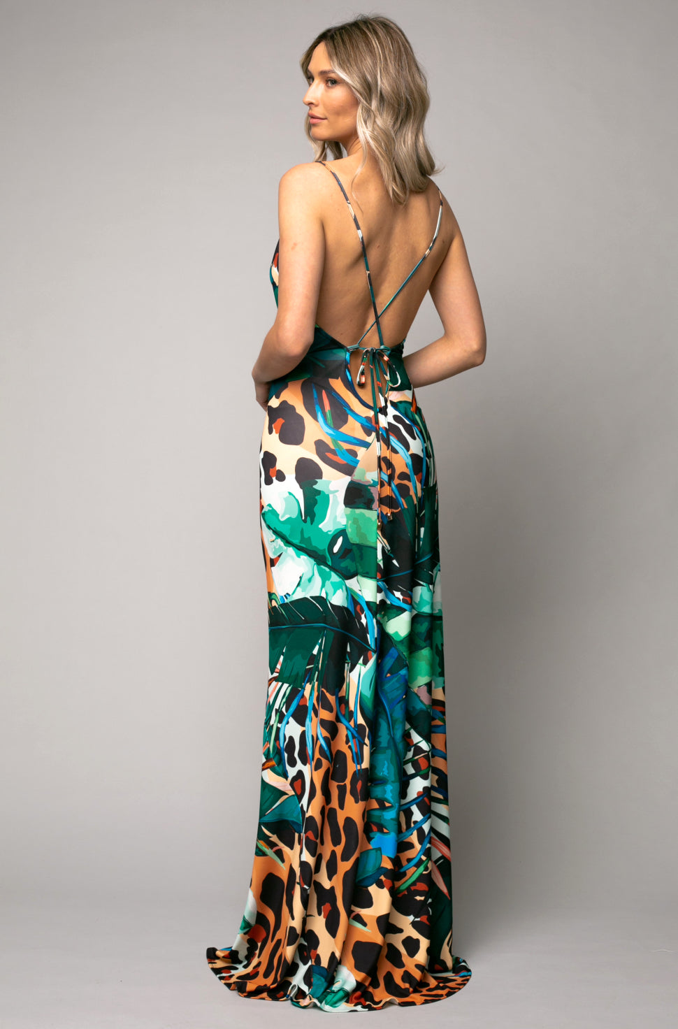 Tulum Maxi Jersey Dress In Amazon Print