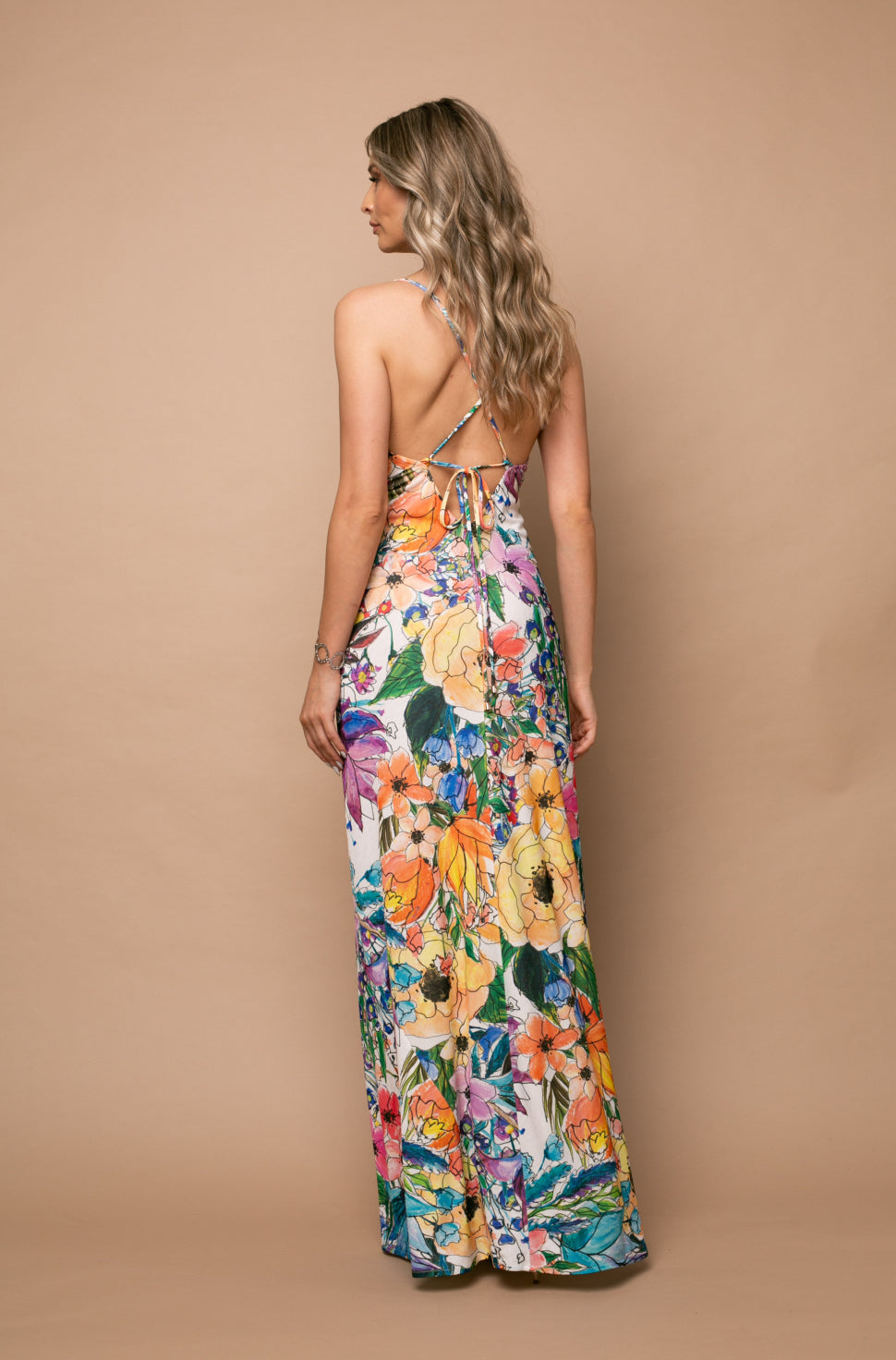 Tulum Maxi Jersey Dress In Marseille Print